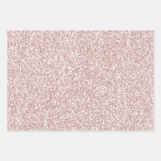 Girly Pink Sparkle Glitter Inpakpapier Vel (Voorkant 3)