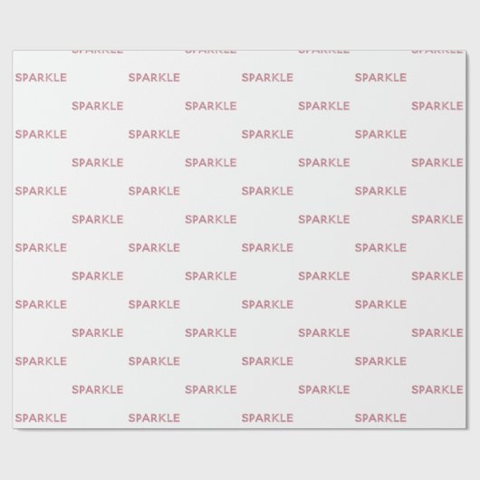 Girly Pink Sparkle Glitter Quote Cadeaupapier (Vlak)