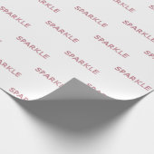 Girly Pink Sparkle Glitter Quote Cadeaupapier (Hoek)