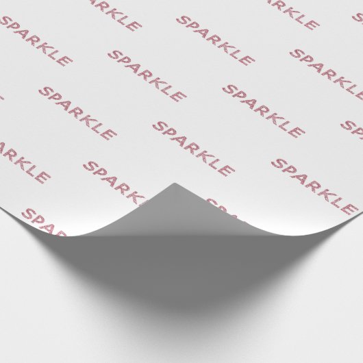 Girly Pink Sparkle Glitter Quote Cadeaupapier (Hoek)