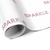 Girly Pink Sparkle Glitter Quote Cadeaupapier (Rol Hoek)