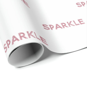 Girly Pink Sparkle Glitter Quote Cadeaupapier