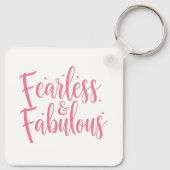 Girly Pink Sparkle Motivational Message Sleutelhanger (Achterkant)