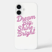 Girly Pink Sparkle Motivational Quote Case-Mate iPhone Case (Achterkant)