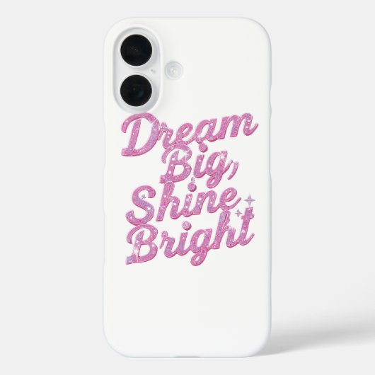 Girly Pink Sparkle Motivational Quote Case-Mate iPhone Case (Achterkant)