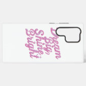 Girly Pink Sparkle Motivational Quote Samsung Galaxy Hoesje (Achterkant horizontaal)