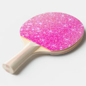 Girly Pink Sparkle Tafeltennisbatje (Voorkant Gekanteld)