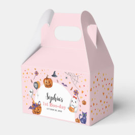 Girly Pink Spooky Halloween Booo-day Verjaardag Bedankdoosjes