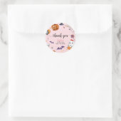 Girly Pink Spooky Halloween Verjaardag Bedankt Ronde Sticker (Tas)