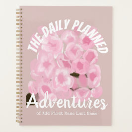 Girly Pink Spring Custom Name Sakura Blossom Planner