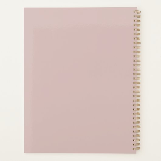 Girly Pink Spring Custom Name Sakura Blossom Planner (Achterkant)