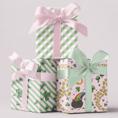 Girly Pink St. Patrick's Day Inpakpapier Vel
