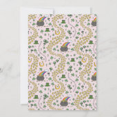 Girly Pink St Patrick's Day Verjaardag voor kinder Kaart (Achterkant)