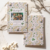 Girly Pink St Patricks Ierse bedankkaart