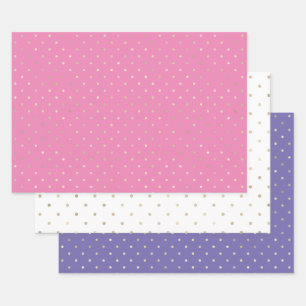 Girly Pink Stippen Variety Inpakpapier Vel