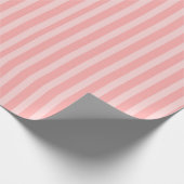Girly Pink Stripes Birthday Cadeaupapier (Hoek)