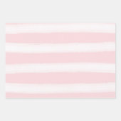 Girly Pink Stripes Gouden Glitter Wimpers Sparkle Inpakpapier Vel (Voorkant)