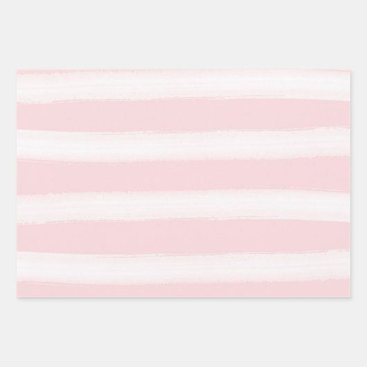 Girly Pink Stripes Gouden Glitter Wimpers Sparkle Inpakpapier Vel (Voorkant)