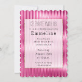 Girly Pink Stripes Kaart (Voorkant)