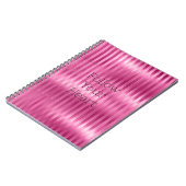 Girly Pink Stripes Notitieboek (Linkerzijde)