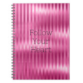  Girly Pink Stripes Notitieboek (Voorkant)