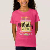 Girly Pink Sweet Whimsical Verjaardag T-shirt (Voorkant)