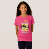 Girly Pink Sweet Whimsical Verjaardag T-shirt (Voorkant volledig)