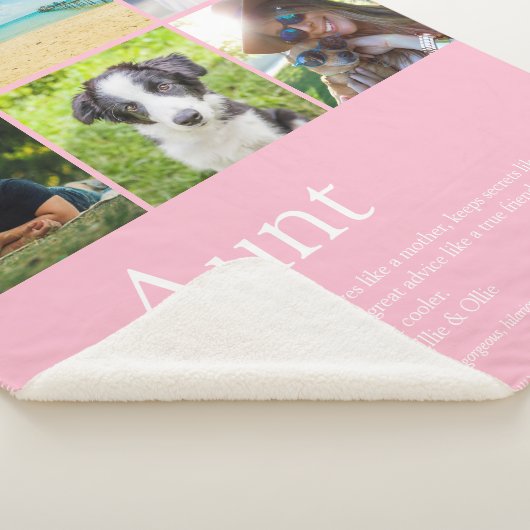 Girly Pink tante Definition 6 Foto Collage Sherpa Deken (3/4)