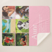 Girly Pink tante Definition 6 Foto Collage Sherpa Deken (Voorkant (horizontaal))