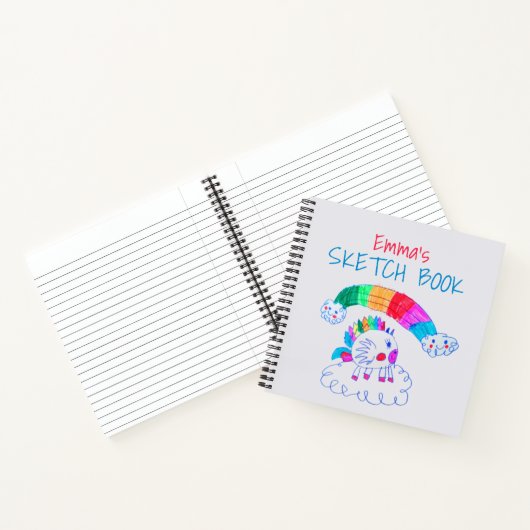 Girly Pink Tekening Schetsboek Notitieboek (Binnen)