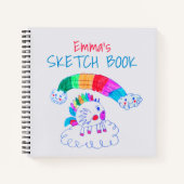 Girly Pink Tekening Schetsboek Notitieboek (Voorkant)