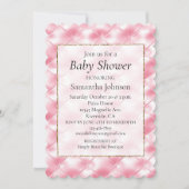  Girly Pink Tufts Baby shower Kaart (Voorkant)