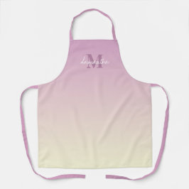 Girly Pink Vanilla Ombre Name Monogram Schort