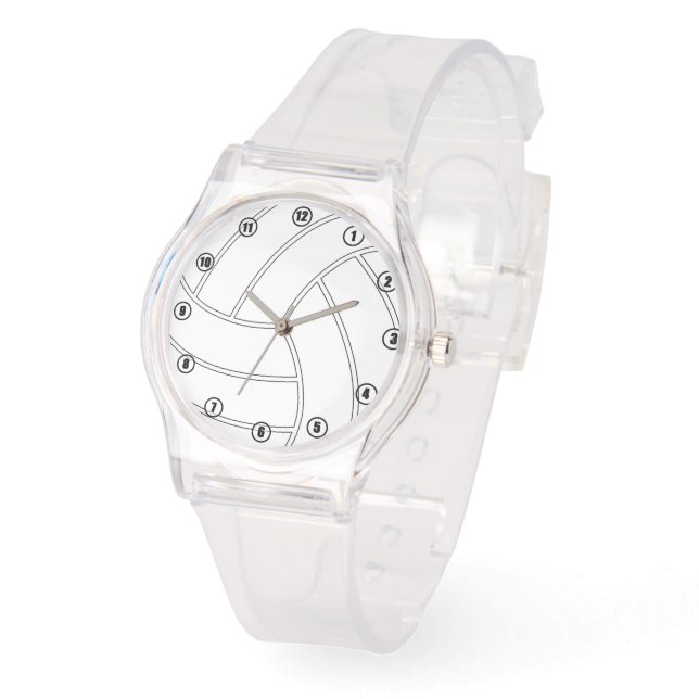 Girly Pink Volleyball Sports Watch Horloge (Hoek)