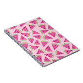 Girly Pink Watermelon Pattern Notitieboek (Rechterzijde)