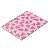 Girly Pink Watermelon Pattern Notitieboek (Linkerzijde)