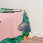 Girly Pink Waterverf Floral Hand Paint Tafelkleed (Voorbeeld)