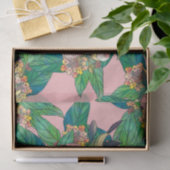 Girly Pink Waterverf Floral Hand Paint Tissuepapier (Geschenk)