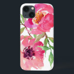 Girly Pink Waterverf Floral Pattern Case-Mate iPhone Case<br><div class="desc">en vrouwelijk,  dit levendige roze waterverf bloempatroon kenmerkt een paar diepe roze bloemen met stromende takken die een aanraking van groen toevoegen. Het voegt een trendy en fashionable blik aan uw slimme telefoon toe.</div>