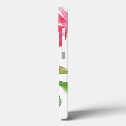 Girly Pink Waterverf Floral Pattern Case-Mate iPhone Case (Achterkant / Links)