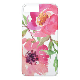 Girly Pink Waterverf Floral Pattern Case-Mate iPhone Case