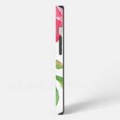 Girly Pink Waterverf Floral Pattern iPhone Hoesje (Linkerkant)