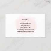 Girly Pink waterverf gitarist Visitekaartje (Achterkant)