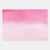 Girly Pink Waterverf Glitzy Sparkle Glitter Inpakpapier Vel (Voorkant 3)