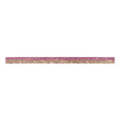 Girly Pink Waterverf Ombre Gold Glitter Glitz Satijnen Lint (Voorkant)