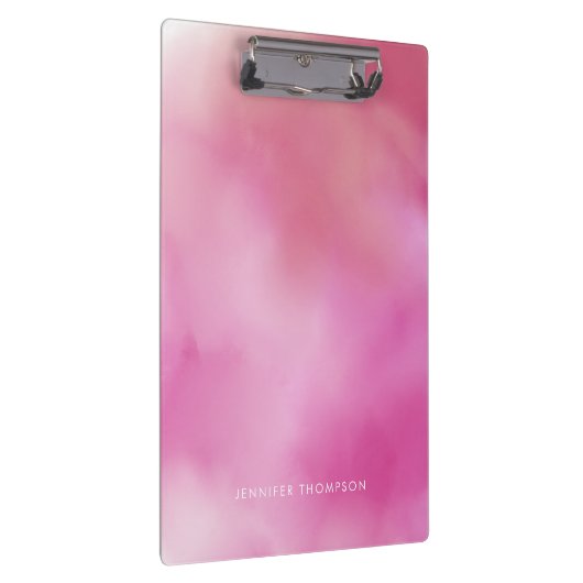 Girly Pink Waterverf Ombre Klembord (Rechts)