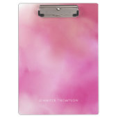 Girly Pink Waterverf Ombre Klembord (Voorkant)