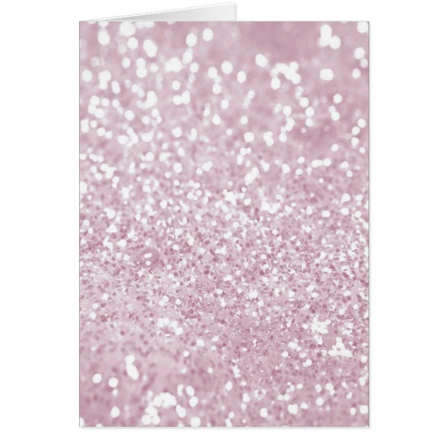 Girly Pink White Abstracte Glitter-foto (Voorkant)