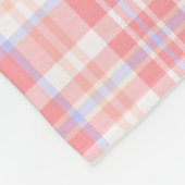 Girly Pink White Blue Pset | Controle Fleece Deken (Hoek)