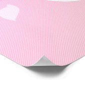 Girly Pink White Floral Collage Poster (Hoek)